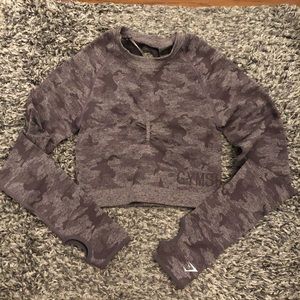 NWT GYMSHARK Long Sleeve Crop Top
